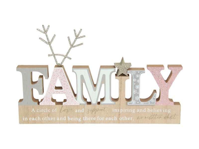 Christmas Family Plaque MDF